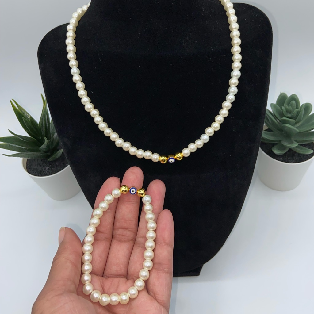 Evil Eye Handmade Trendy Glass Bead Jewelry Set